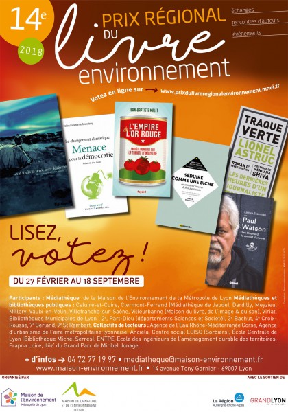 La 14ème édition du Prix Régional du livre environnement est lancée ! Lisez, participez !